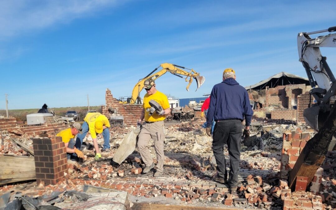 Oklahoma Baptist Disaster Relief Teams Begin Ash Clean-Up Efforts